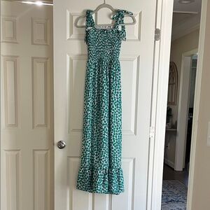 Summersalt Green and White Maxi Dress